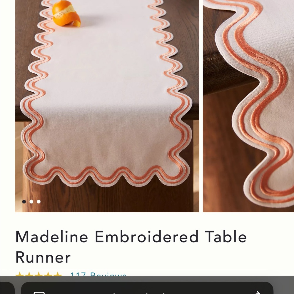 Anthropologie Madeline Embroidered Table Runners (6)